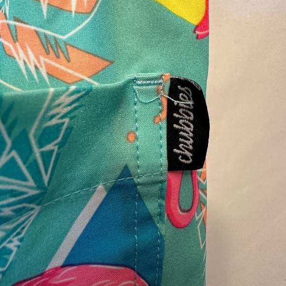 Chubbies Men’s Small Blue Pink Flamingo Mesh Elastic Waist Swim Trunks - Picture 4 of 5